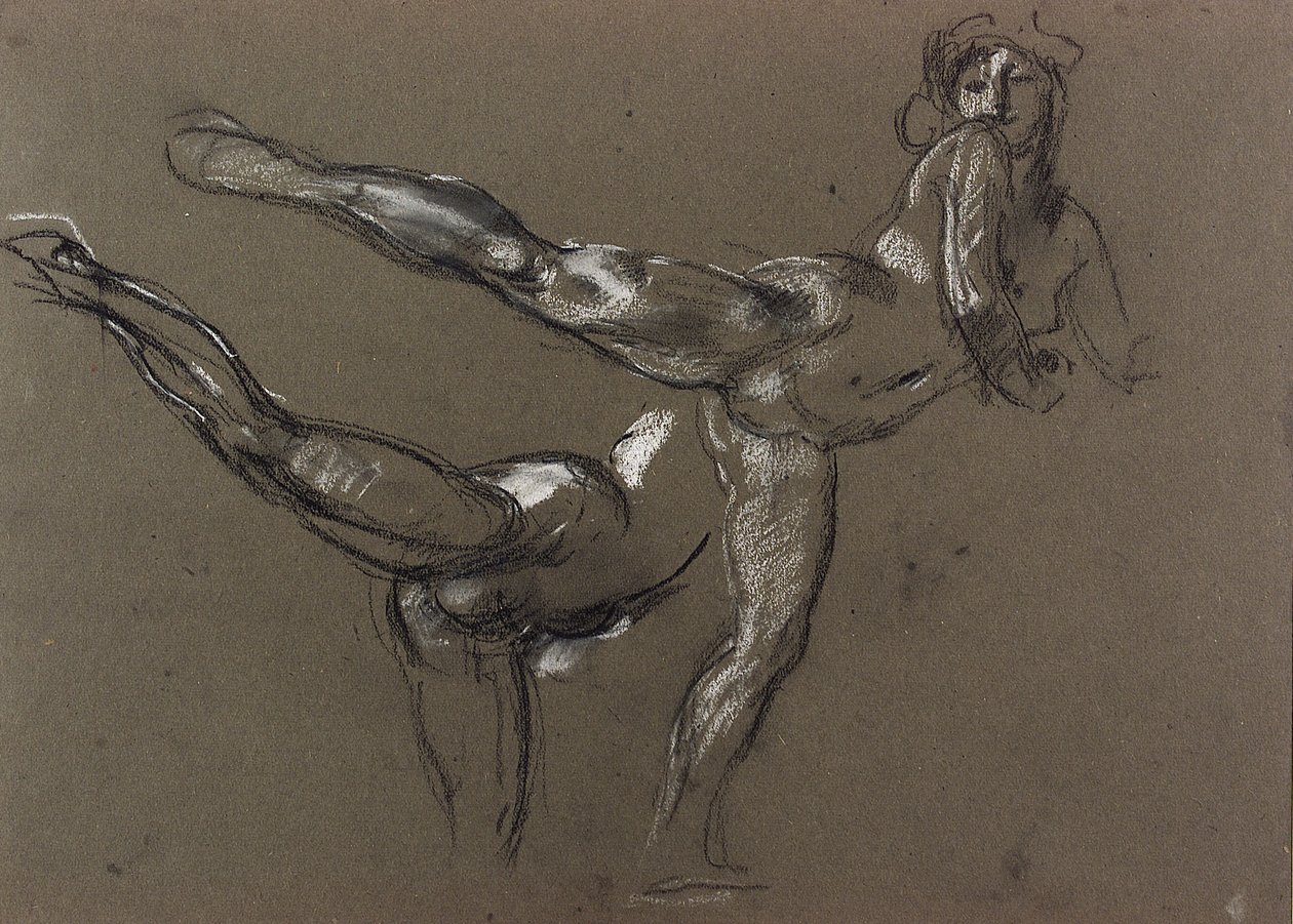 Twee studies van een vrouwelijke naakt door Henry Tonks