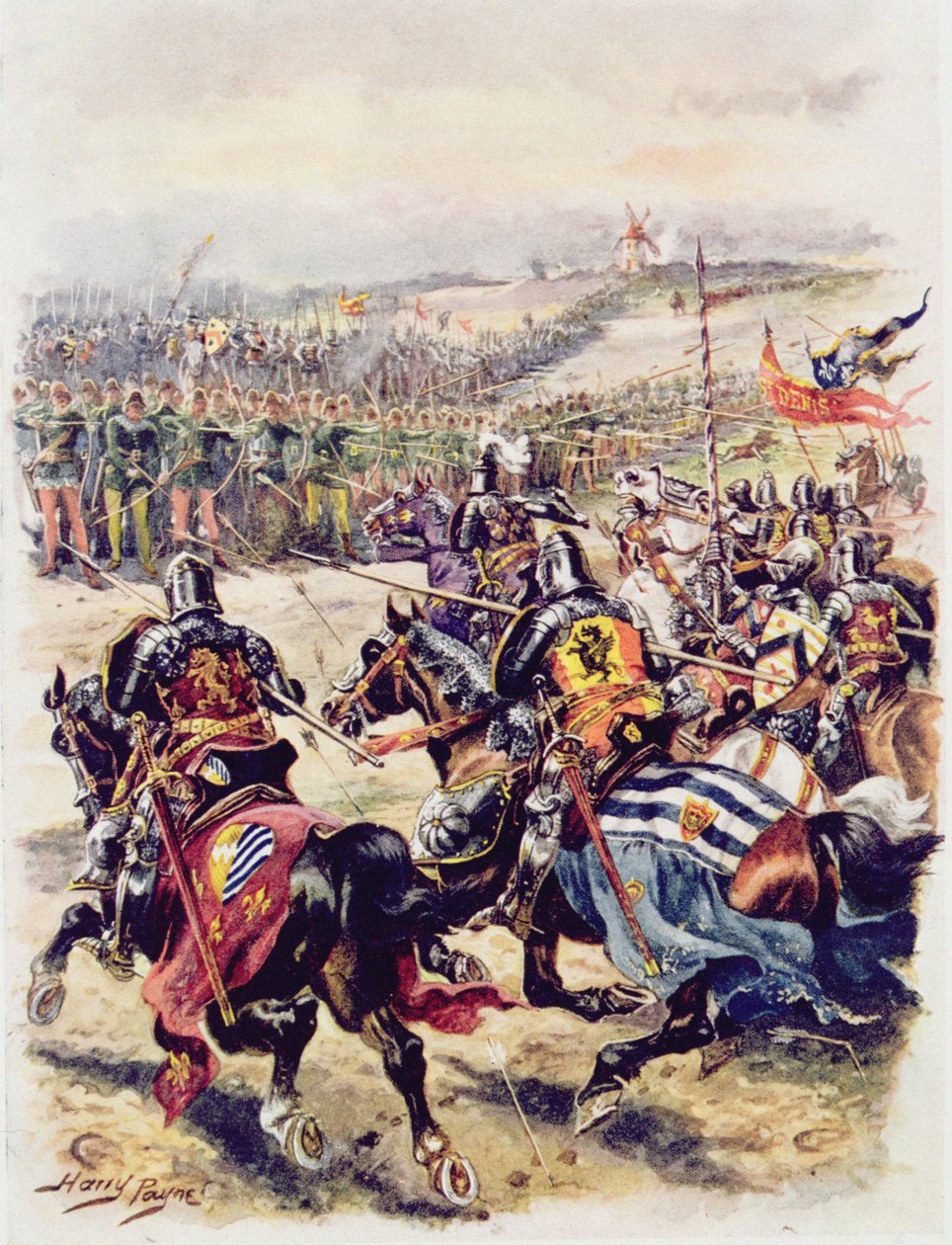 Aanval van de Franse cavalerie, illustratie voor 