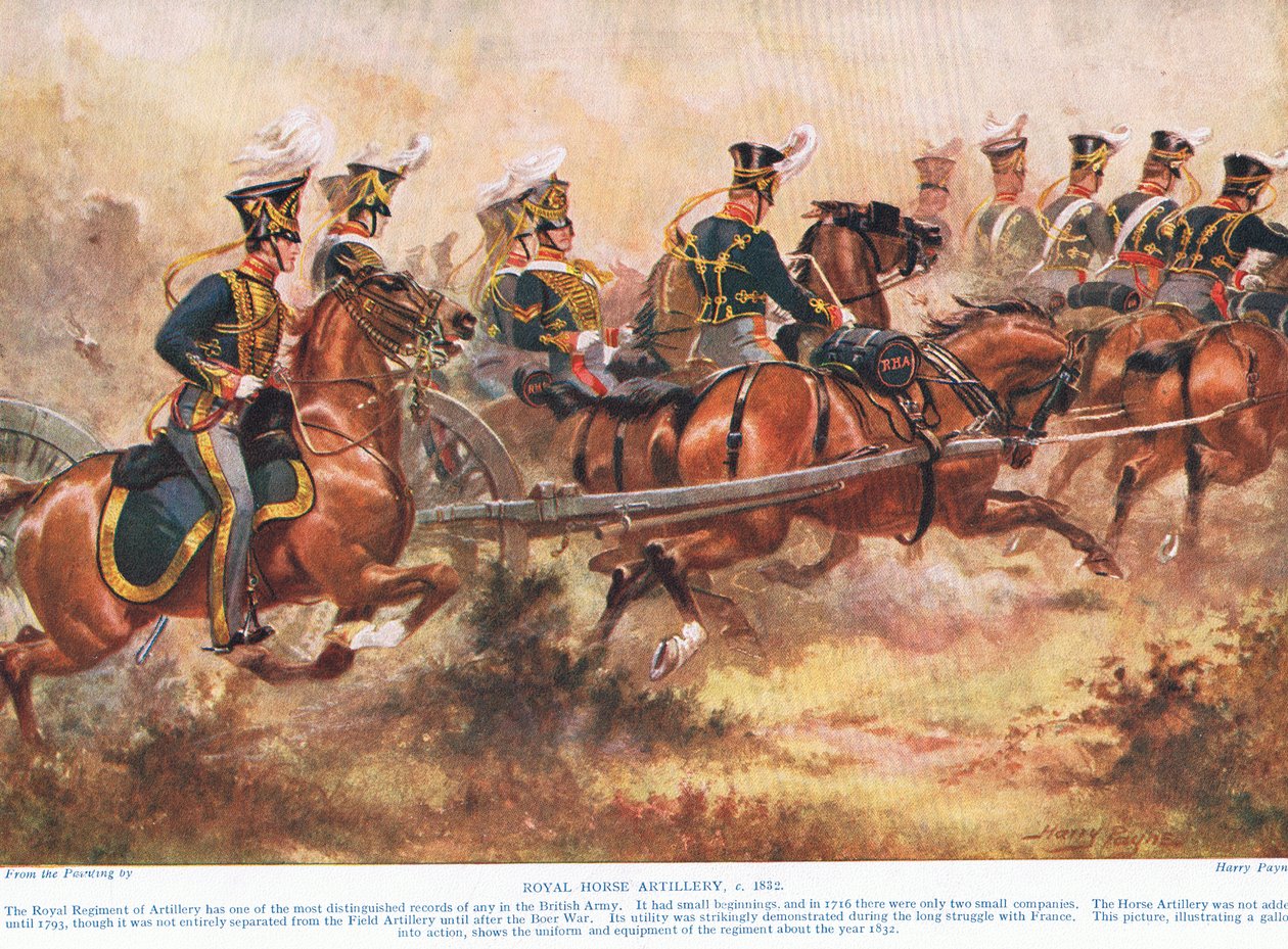 De Koninklijke Rijdende Artillerie, ca. 1910 door Henry A. Payne