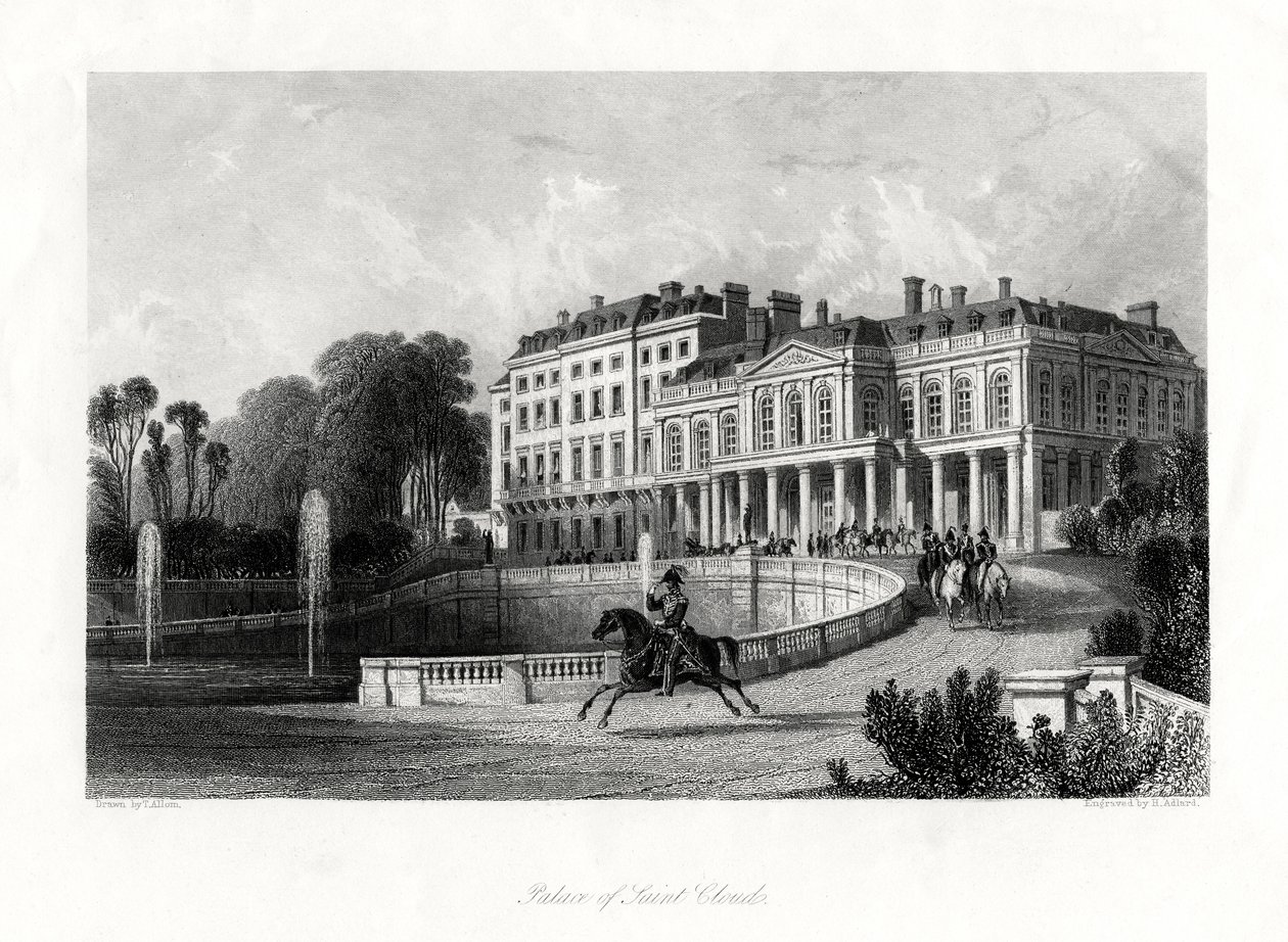 Paleis van Saint-Cloud, Parijs, Frankrijk, 1875 door Henry Adlard