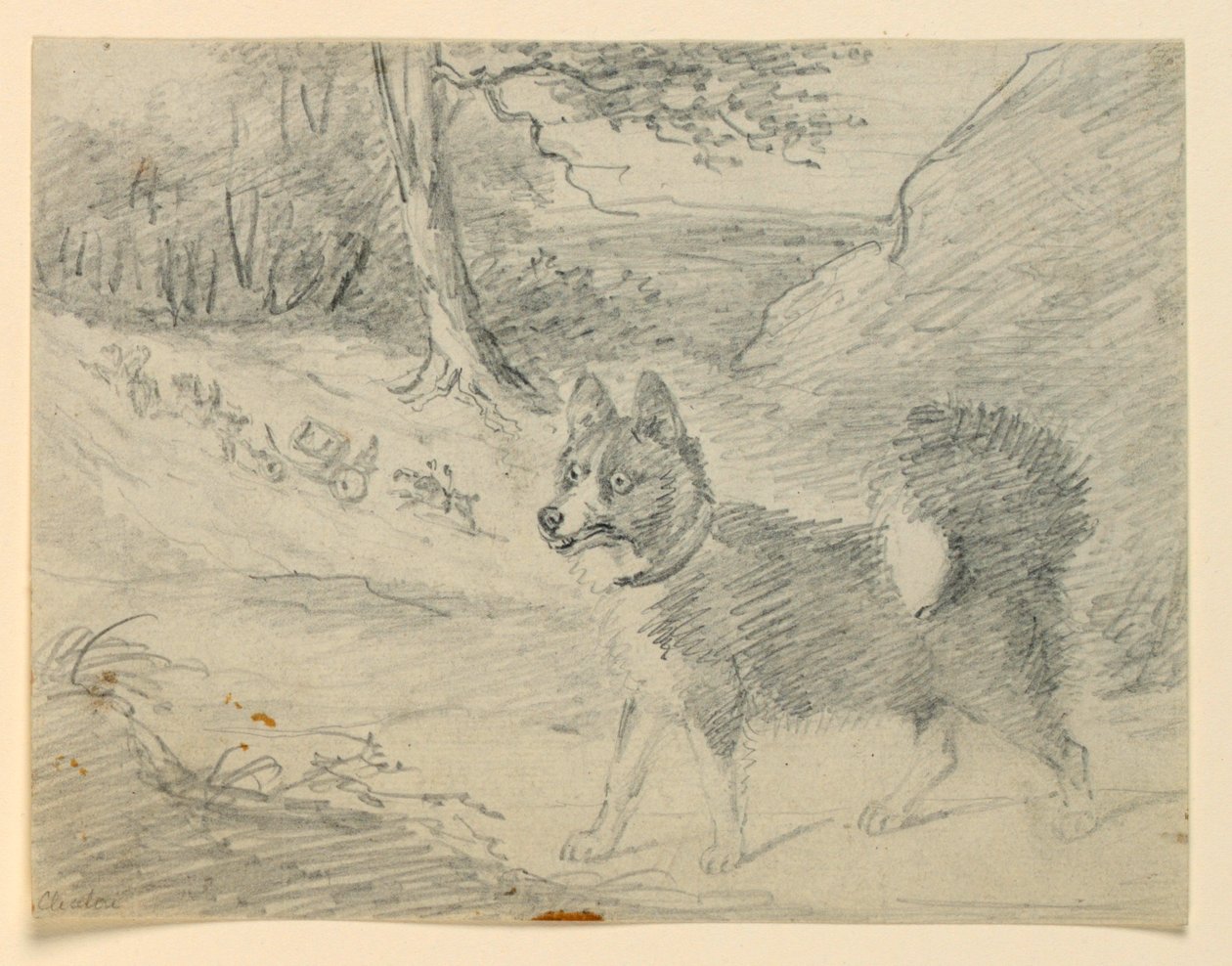 Studie van een Elkhond door Henry Bernard Chalon