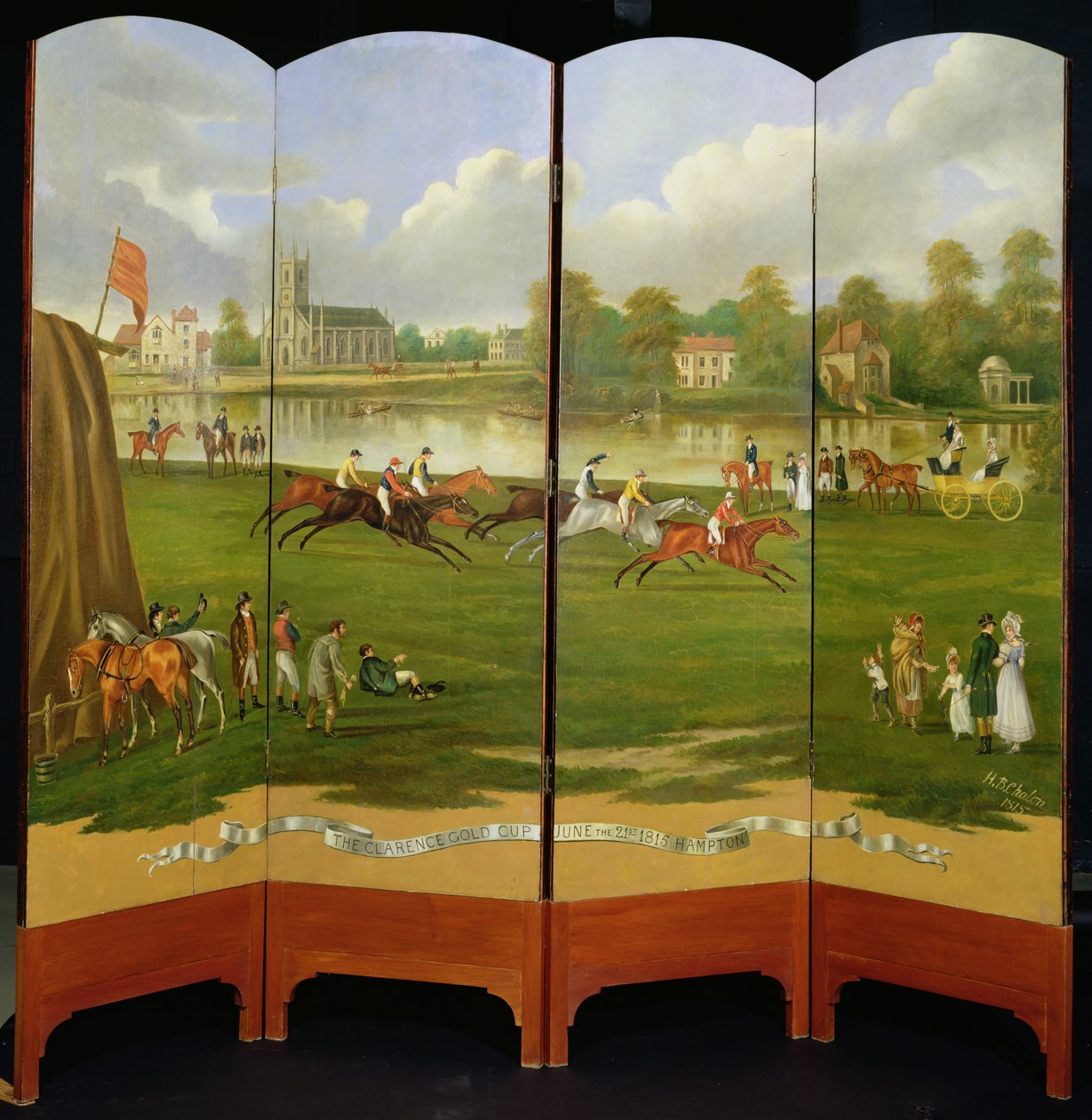 De start van de race om de Clarence Gold Cup in Hampton, woensdag 21 juni 1815 door Henry Bernard Chalon