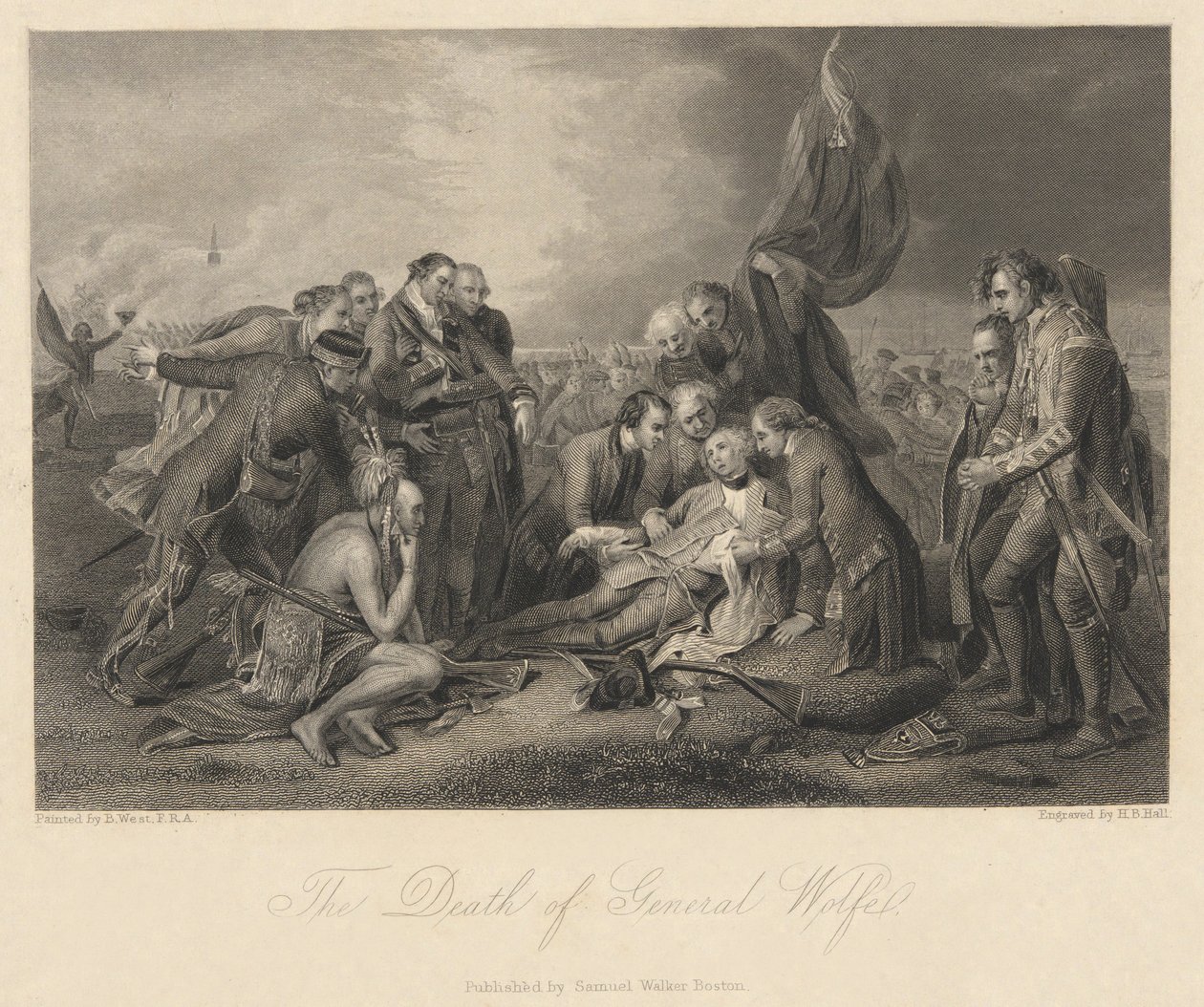 De dood van generaal Wolfe door Henry Bryan Hall I