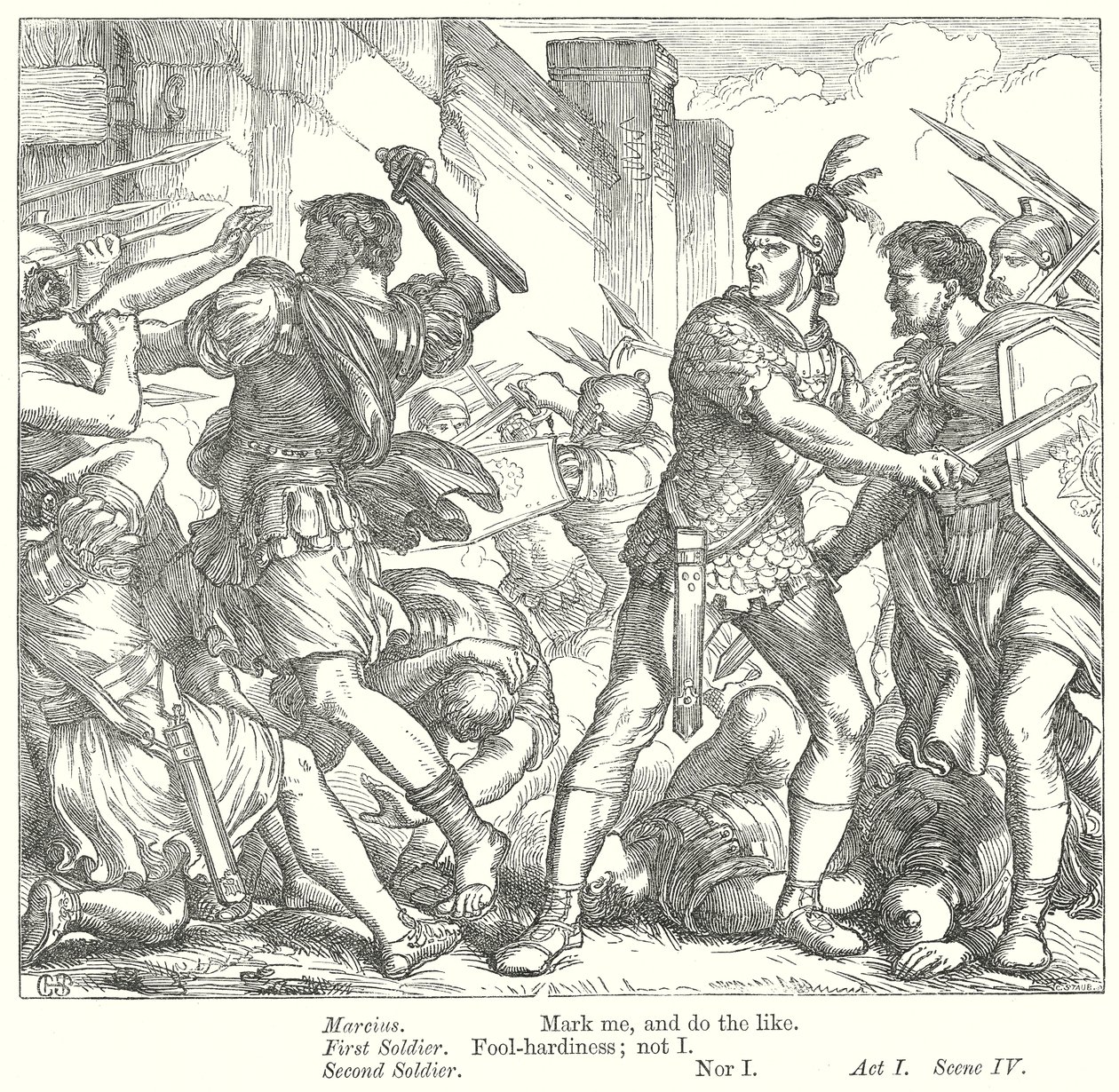 Coriolanus (gravure) door Henry Courtney (after) Selous