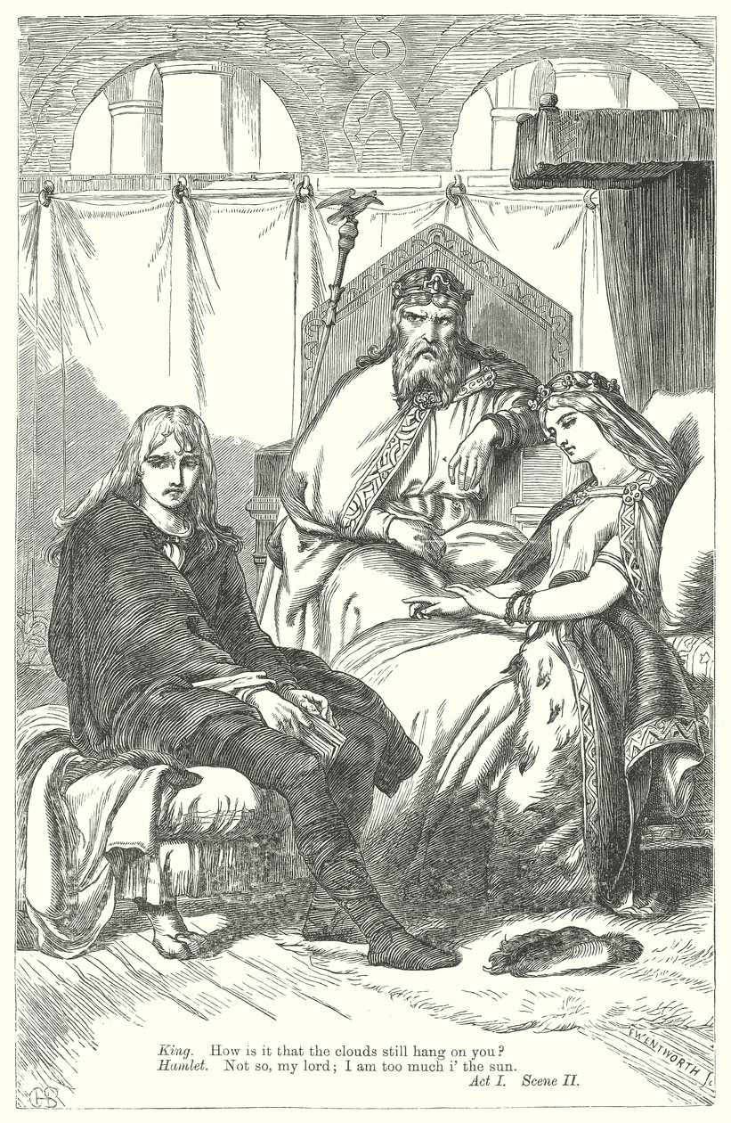Hamlet (gravure) door Henry Courtney (after) Selous