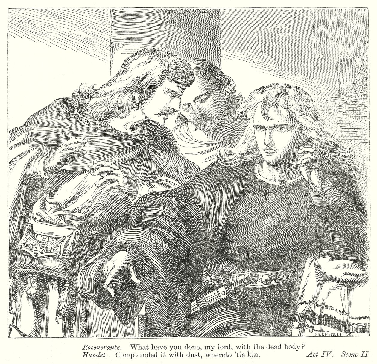 Hamlet (gravure) door Henry Courtney (after) Selous
