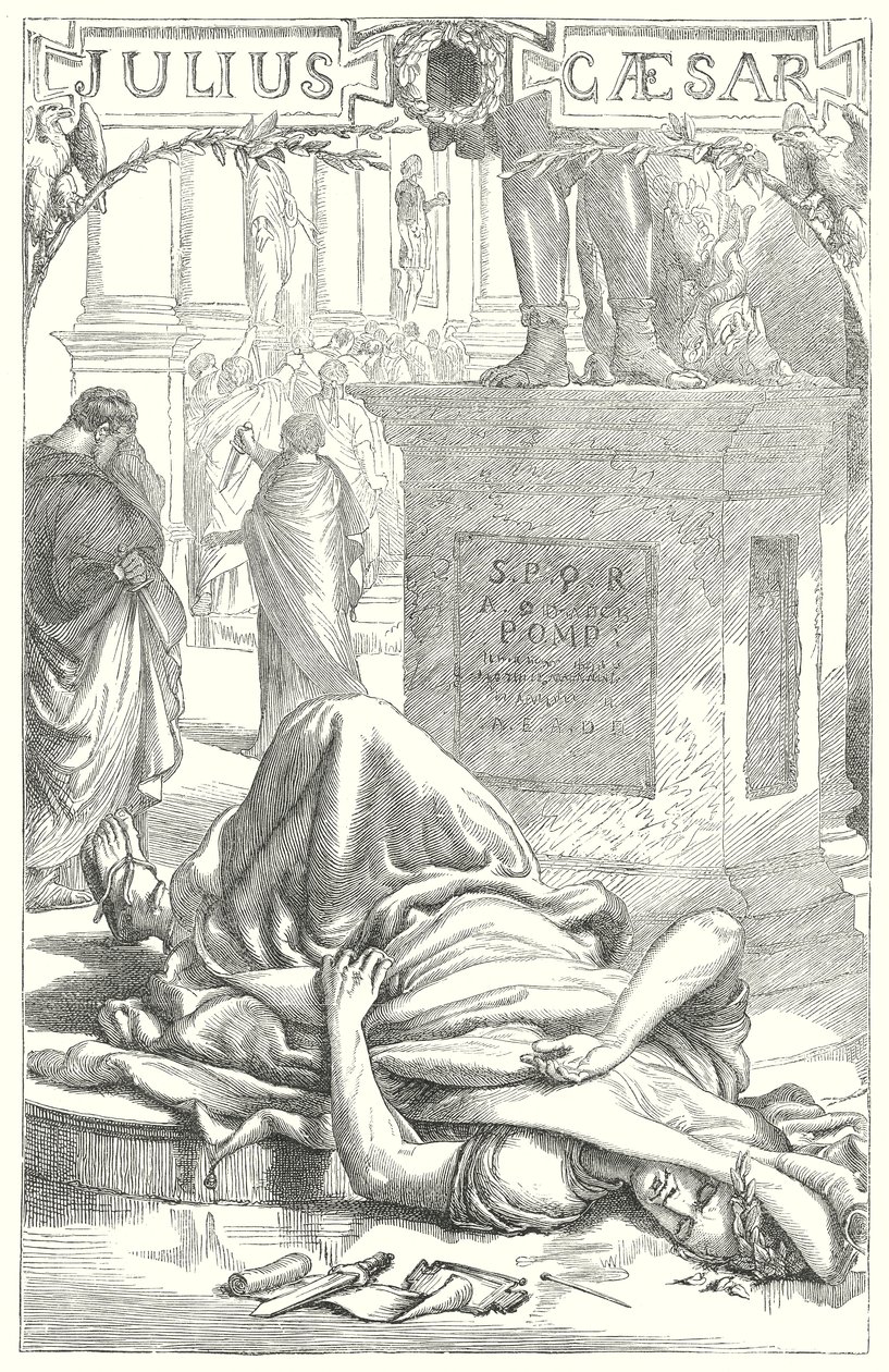 Julius Caesar (gravure) door Henry Courtney (after) Selous