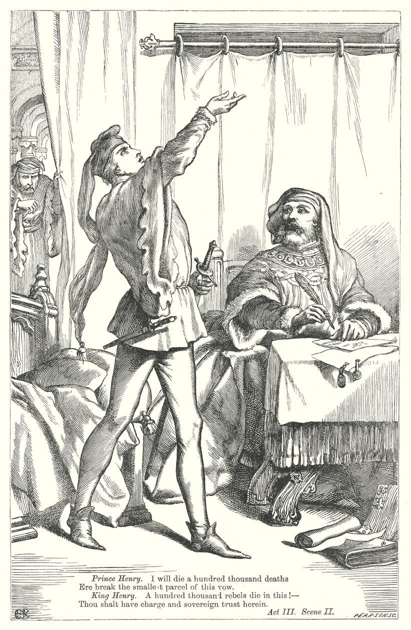 Koning Henry IV Deel I (gravure) door Henry Courtney (after) Selous