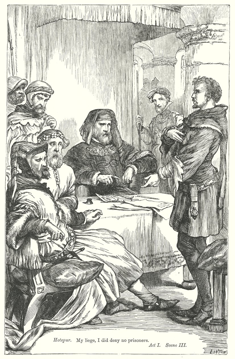 Koning Henry IV Deel I (gravure) door Henry Courtney (after) Selous