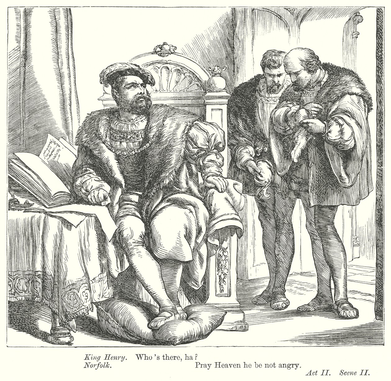 Koning Hendrik VIII (gravure) door Henry Courtney (after) Selous