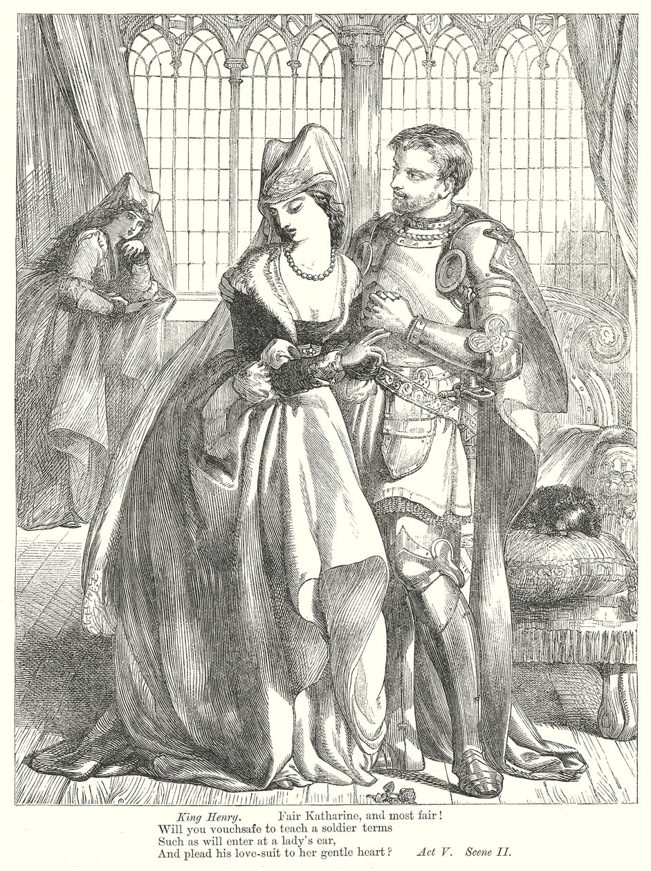 Koning Hendrik V (gravure) door Henry Courtney (after) Selous