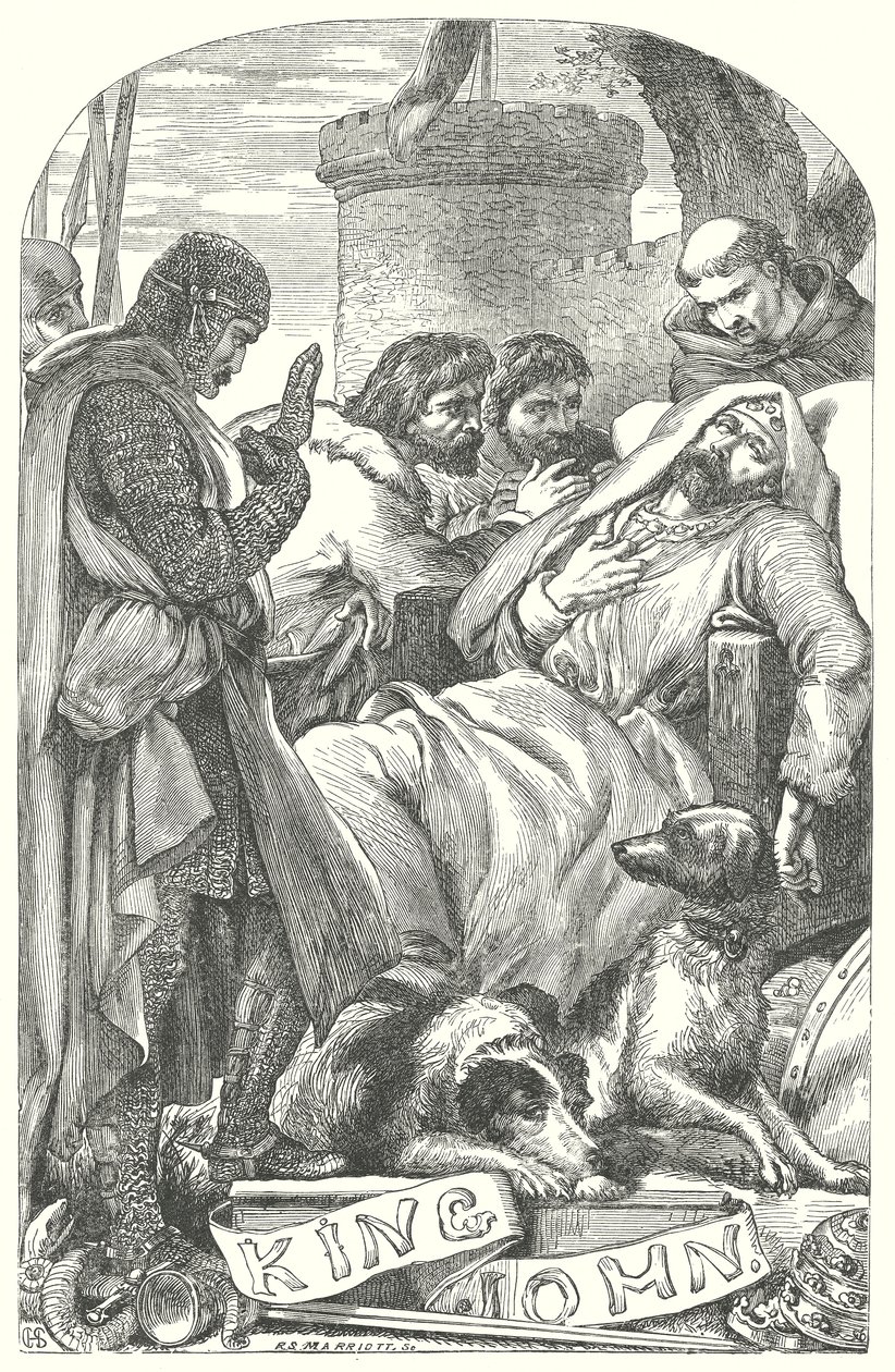 Koning Jan (gravure) door Henry Courtney (after) Selous