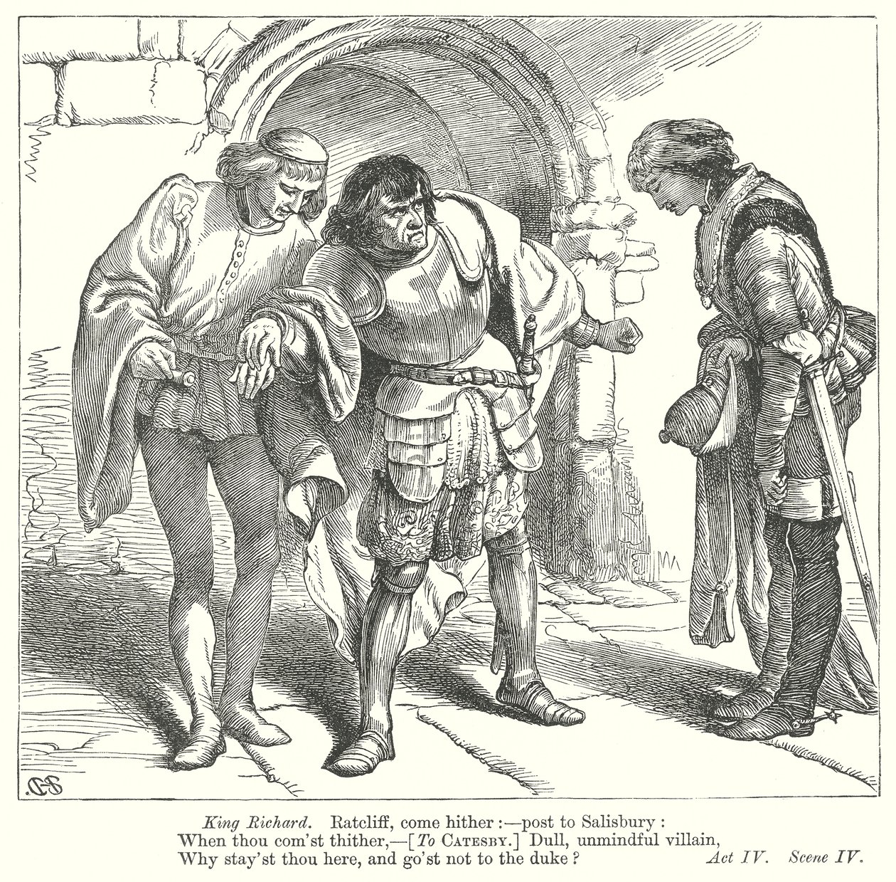 Koning Richard III (gravure) door Henry Courtney (after) Selous