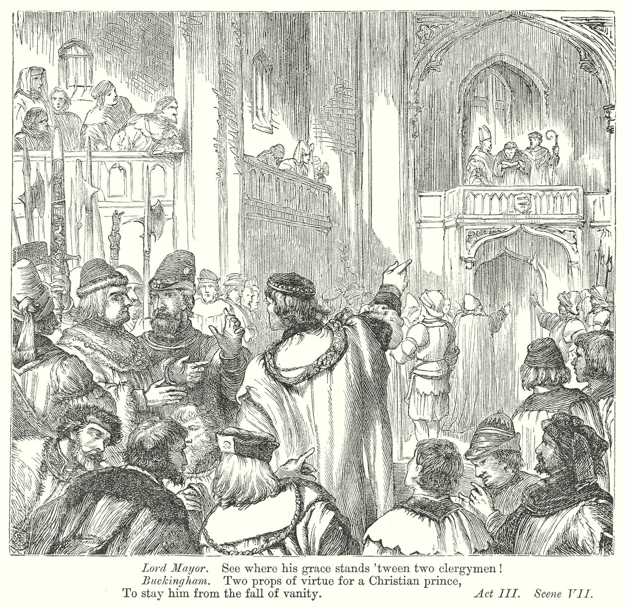 Koning Richard III (gravure) door Henry Courtney (after) Selous