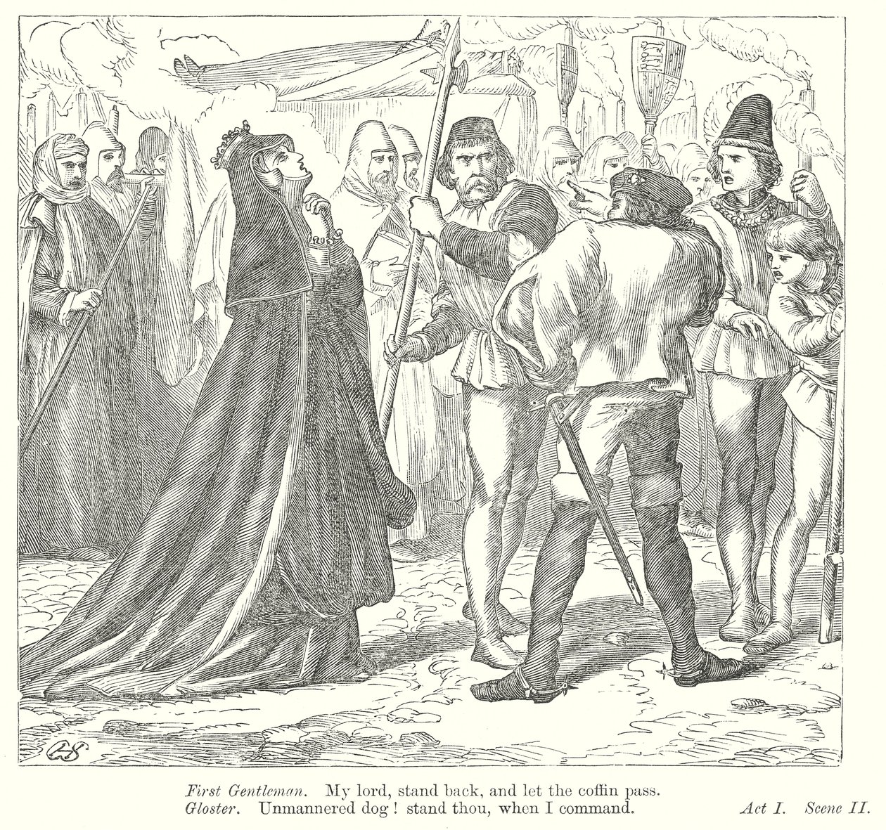 Koning Richard III (gravure) door Henry Courtney (after) Selous
