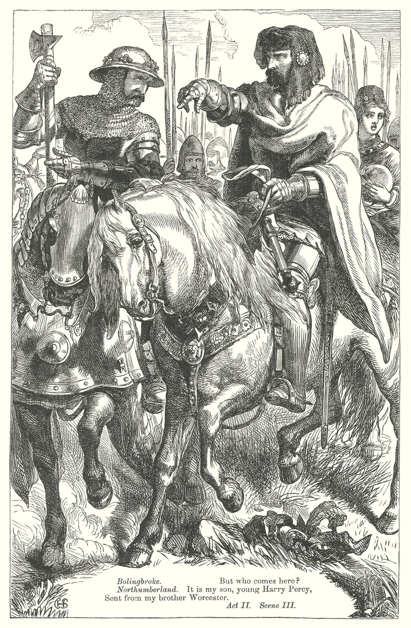 Koning Richard II (gravure) door Henry Courtney (after) Selous