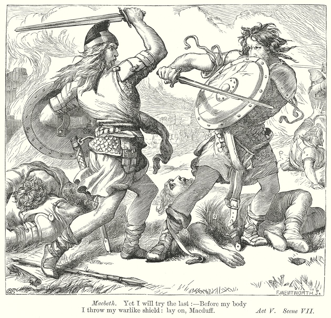 Macbeth (gravure) door Henry Courtney (after) Selous