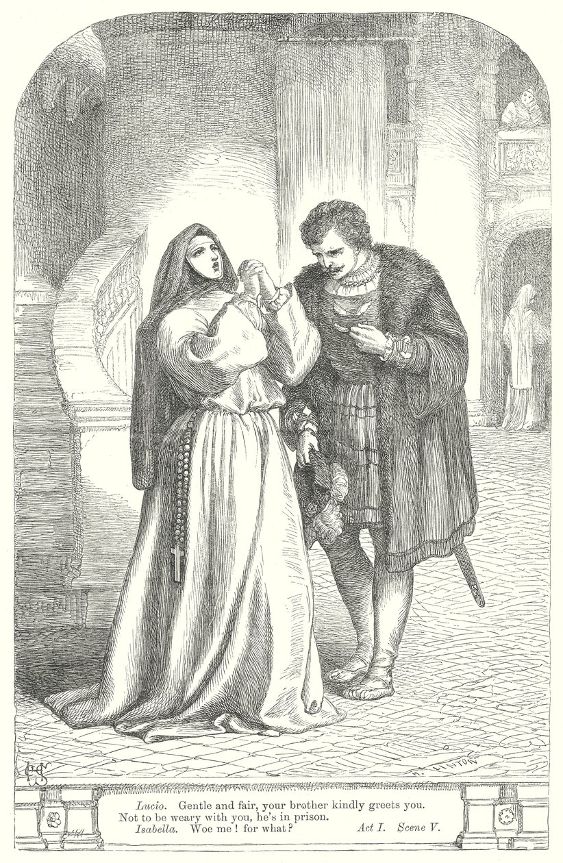 Maat voor Maat (gravure) door Henry Courtney (after) Selous