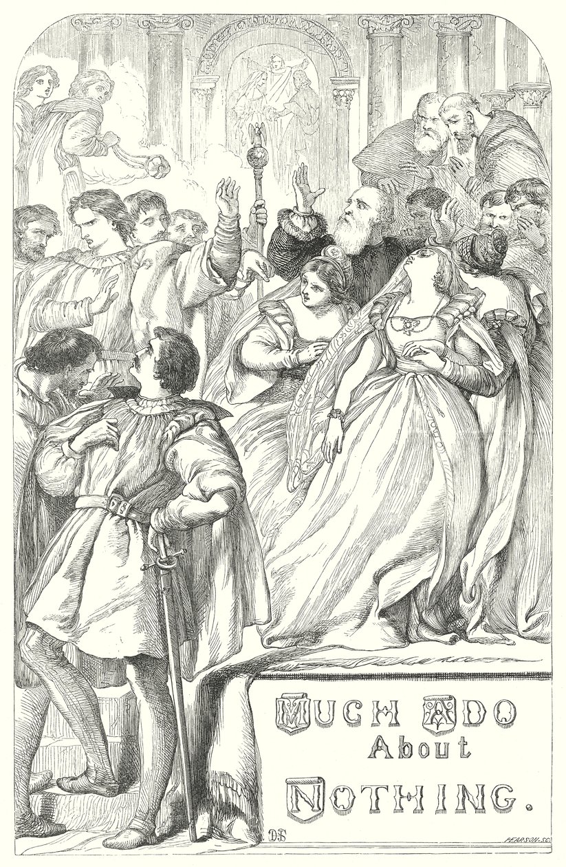 Much Ado About Nothing (gravure) door Henry Courtney (after) Selous