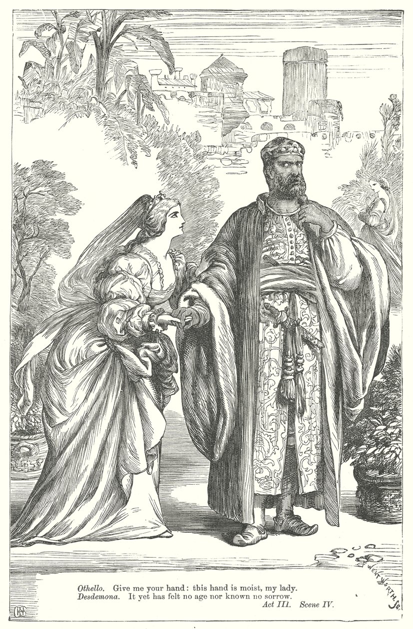 Othello (gravure) door Henry Courtney (after) Selous
