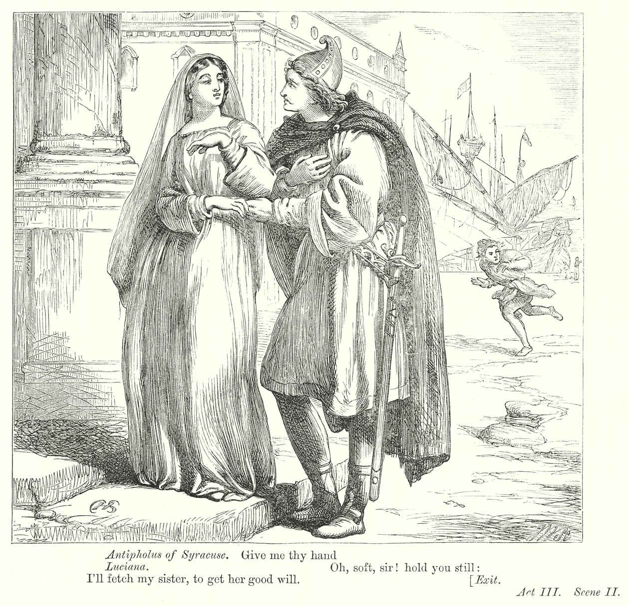 De komedie van de fouten (gravure) door Henry Courtney (after) Selous