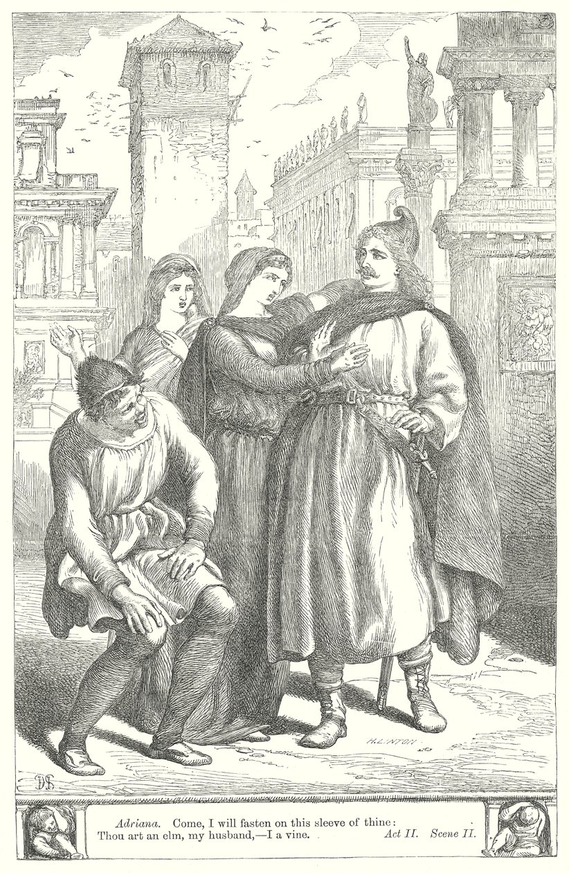 De komedie van de fouten (gravure) door Henry Courtney (after) Selous