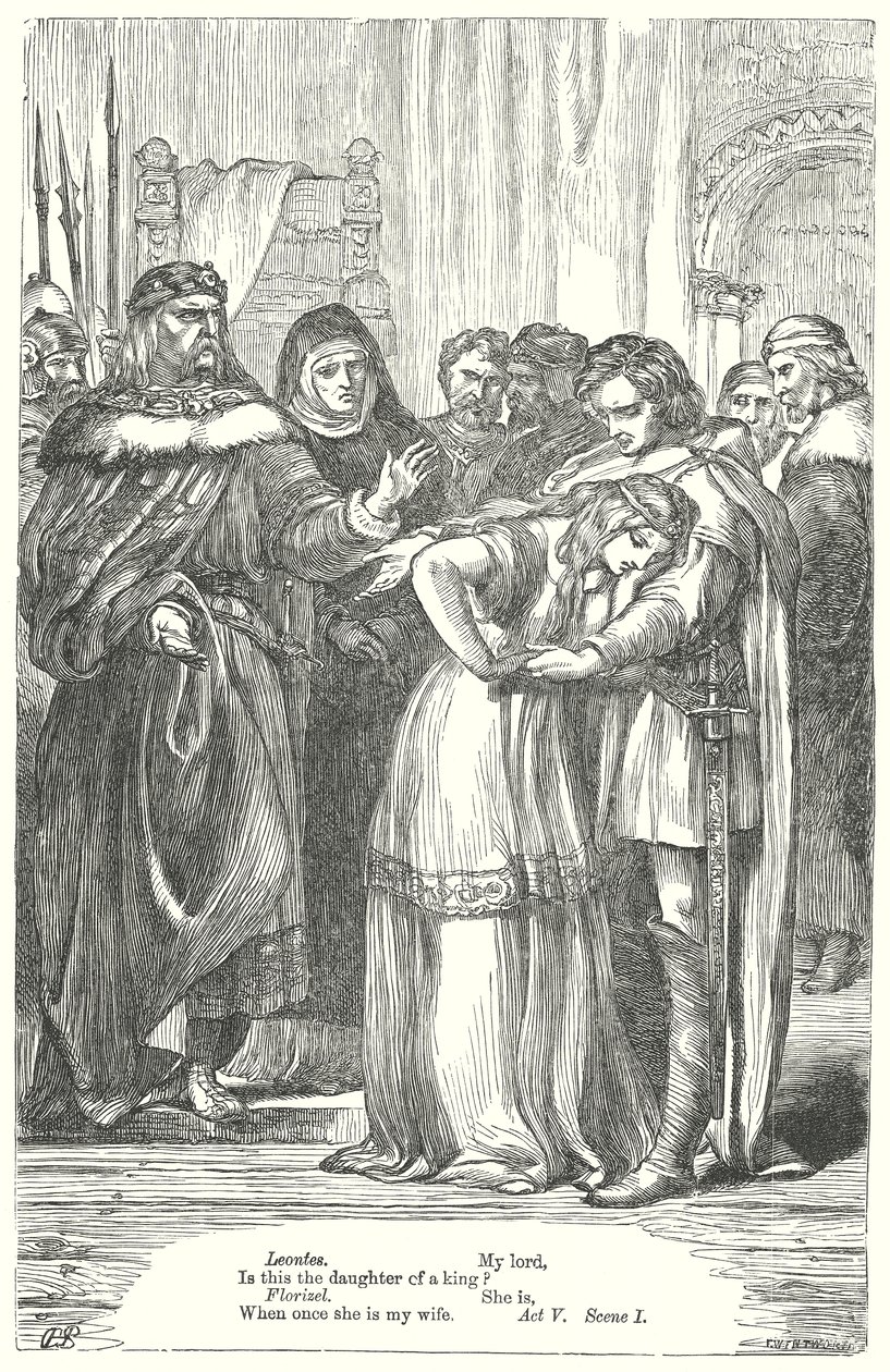 Het verhaal van de winter (gravure) door Henry Courtney (after) Selous