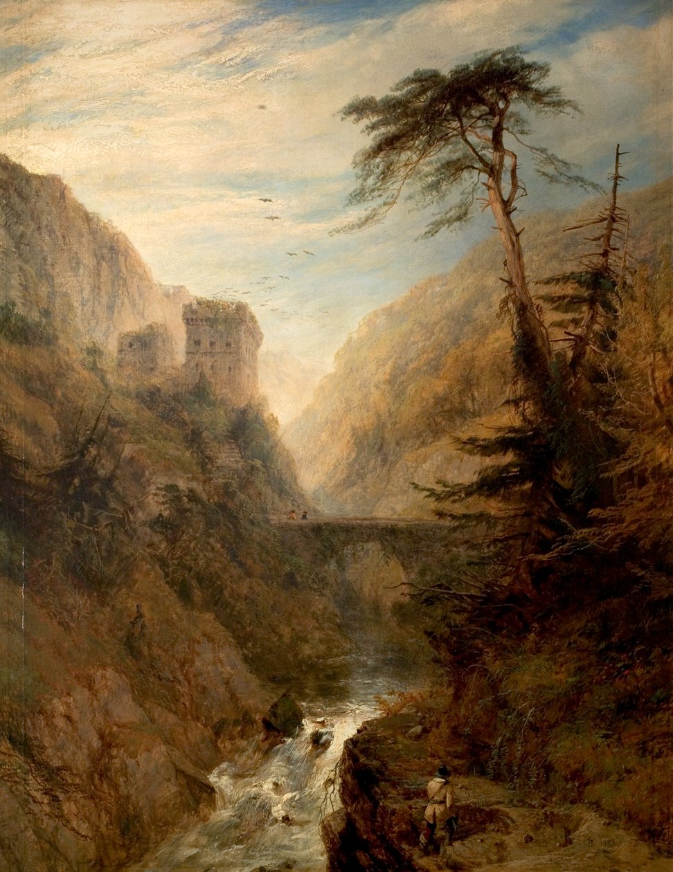 Een Derbyshire Dal, 1849 door Henry Dawson