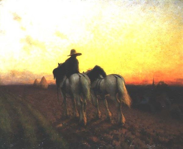 Terugkeer bij zonsondergang door Henry Edward Detmold