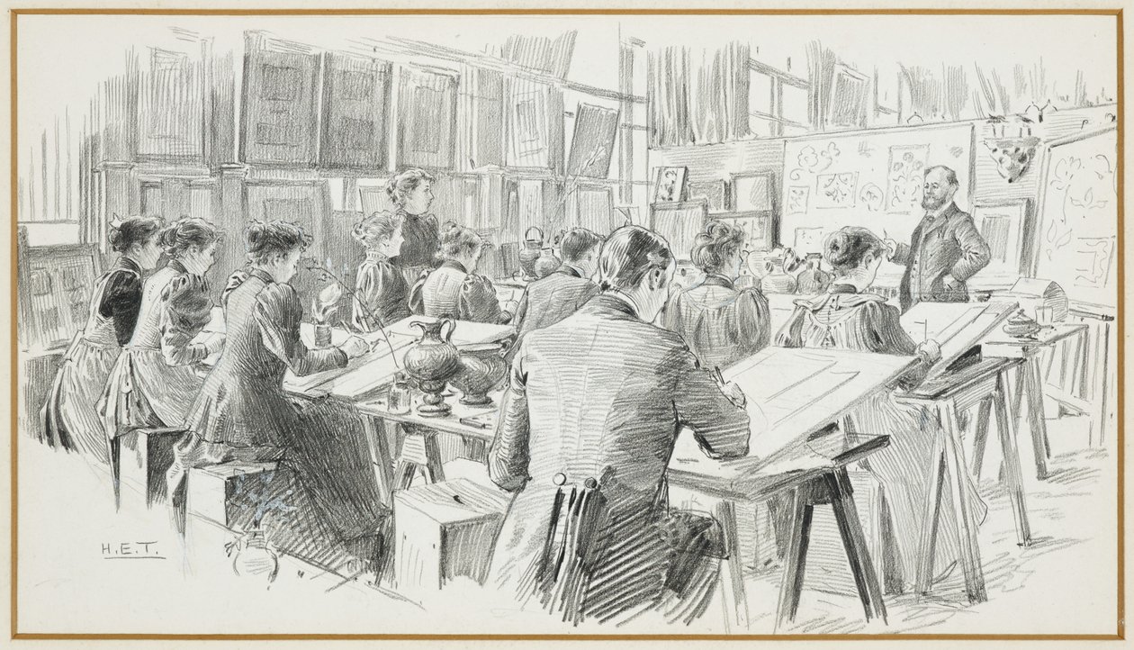 Ontwerpkamer, Gemeentelijke Kunstschool door Henry Edward Tidmarsh