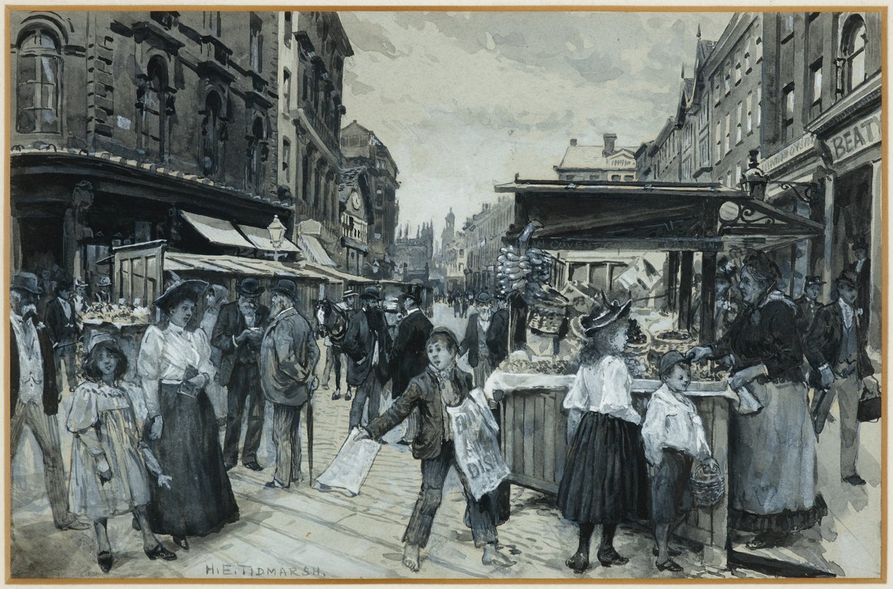 De oude markt door Henry Edward Tidmarsh