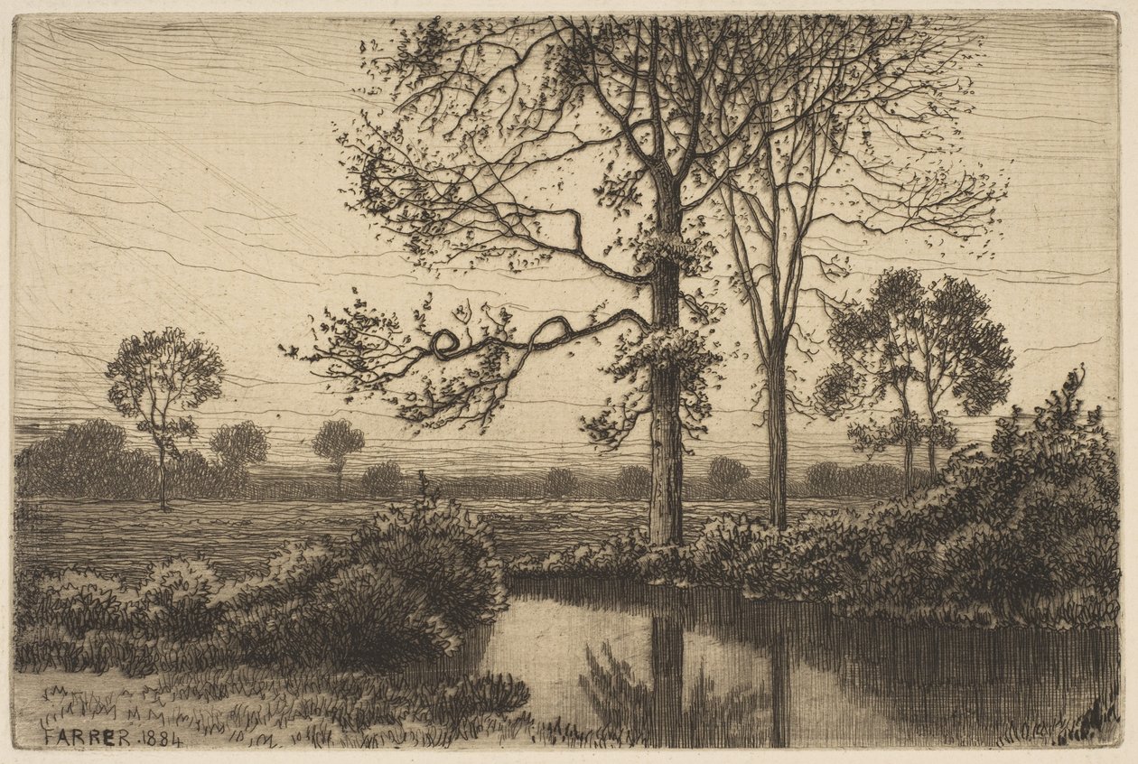 Herfstgrijs en melancholie door Henry Farrer