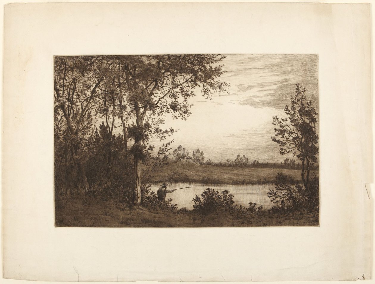 Landschap door Henry Farrer