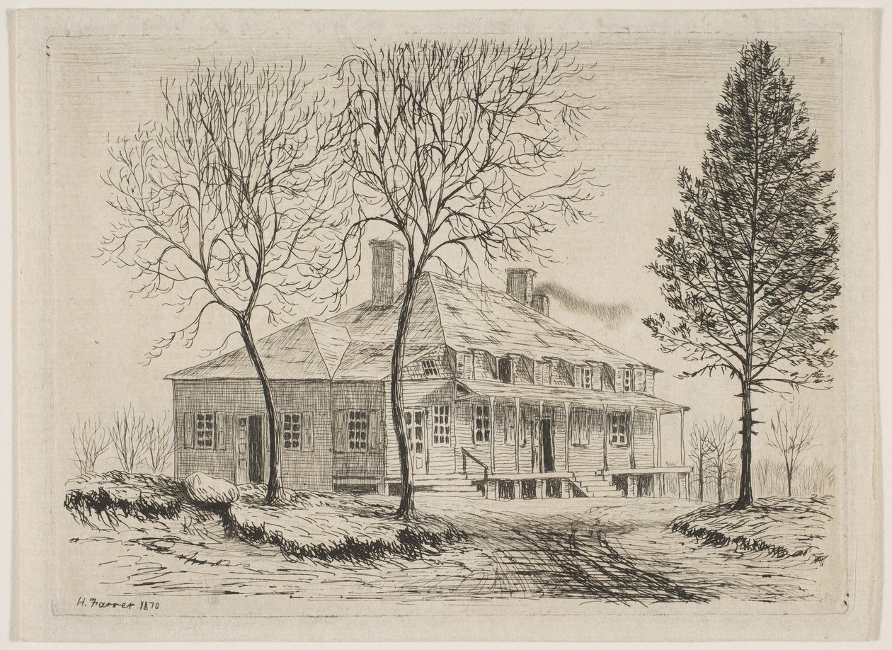 Somerindyck House uit Scenes of Old New York, 1870 door Henry Farrer