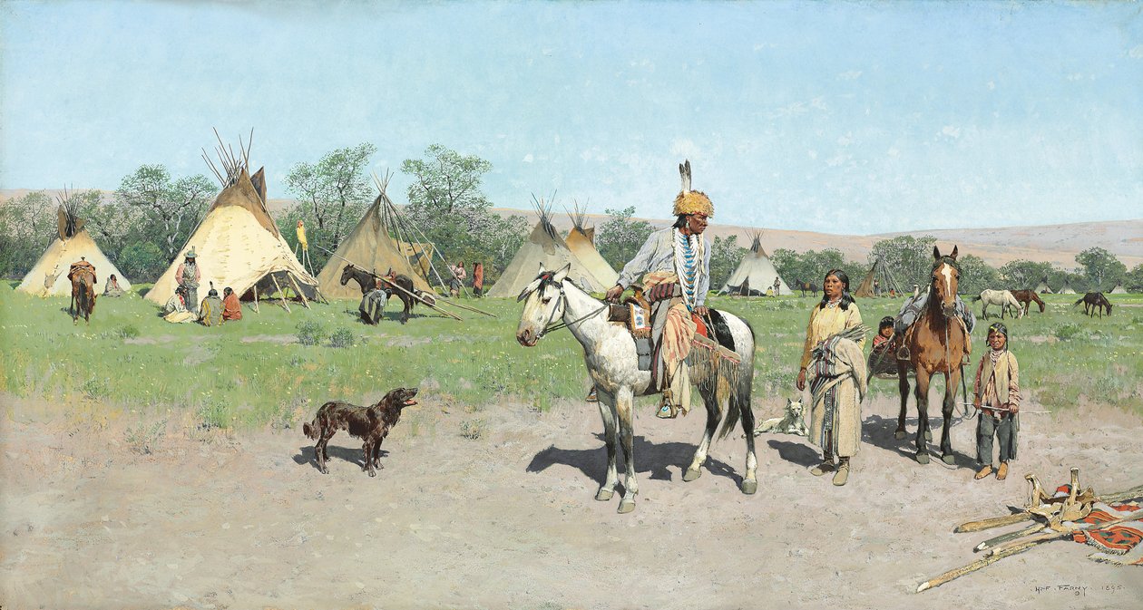 In nieuwe weiden, 1895 door Henry Francois Farny