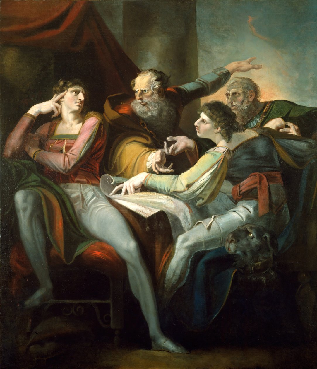 Geschil tussen Hotspur, Glendower, Mortimer en Worcester, 1784 door Johann Heinrich Füssli