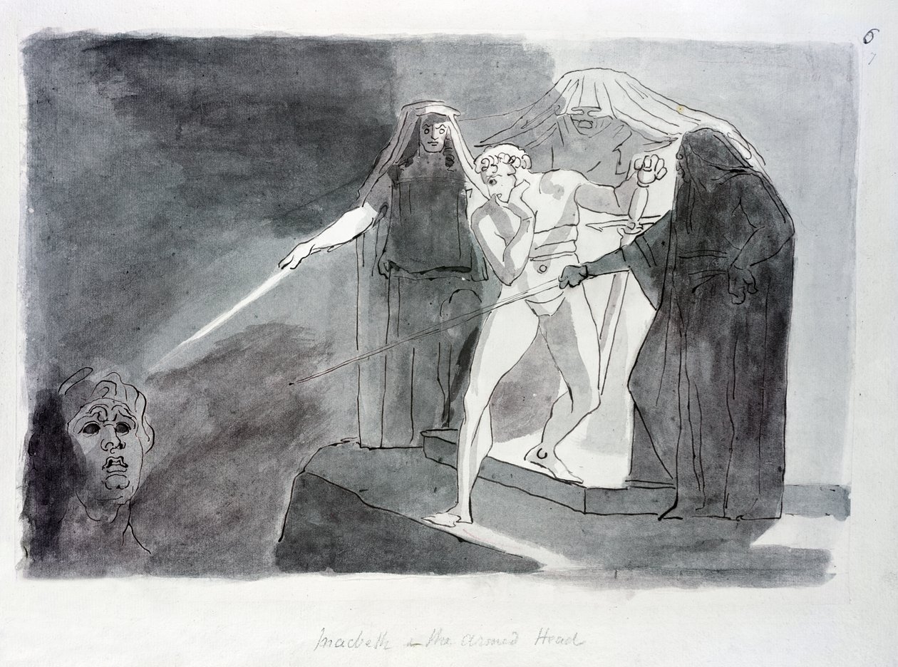 Macbeth en het Gewapende Hoofd door Johann Heinrich Füssli