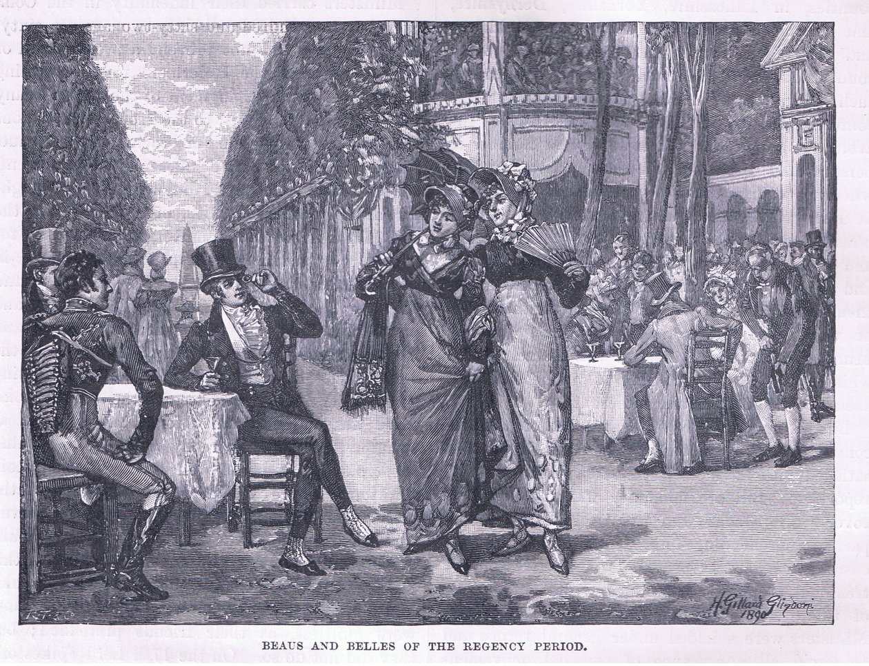Beaus en belles van de Regency-periode door Henry Gillard Glindoni
