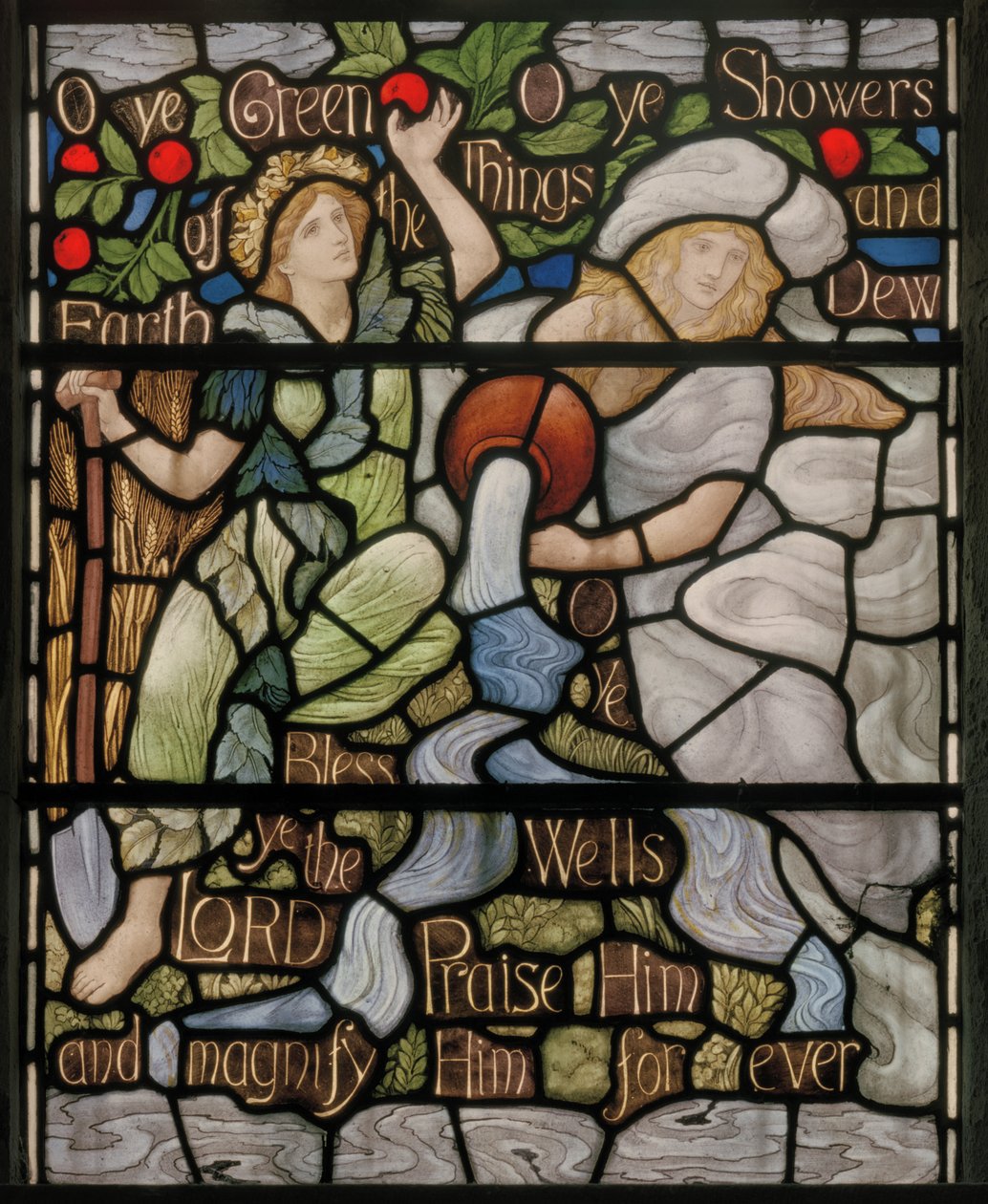 O Alle Groene Dingen, Benedicite Raam (detail) door Henry Holiday