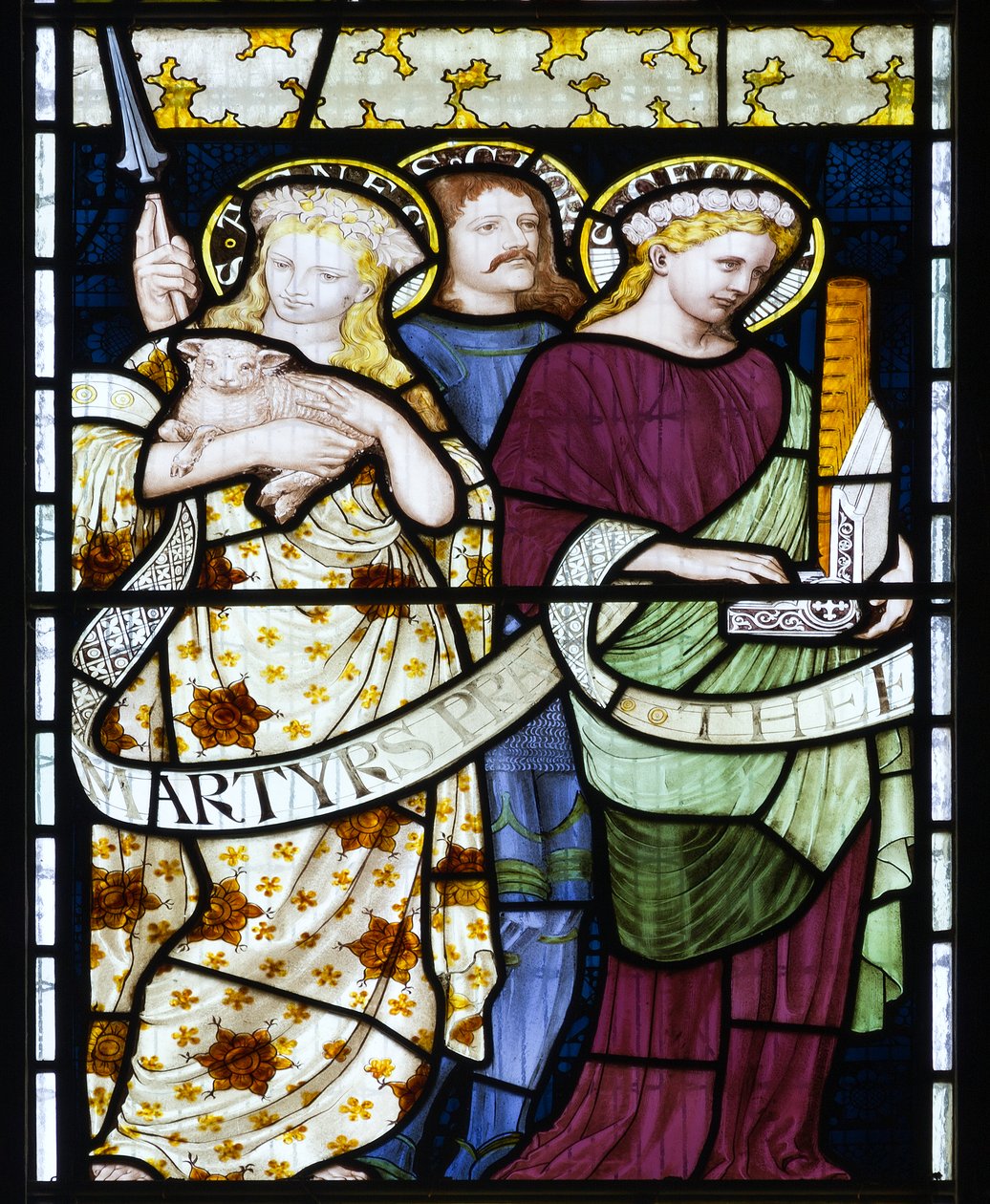 St. Cecilia, St. Agnes en St. George door Henry Holiday