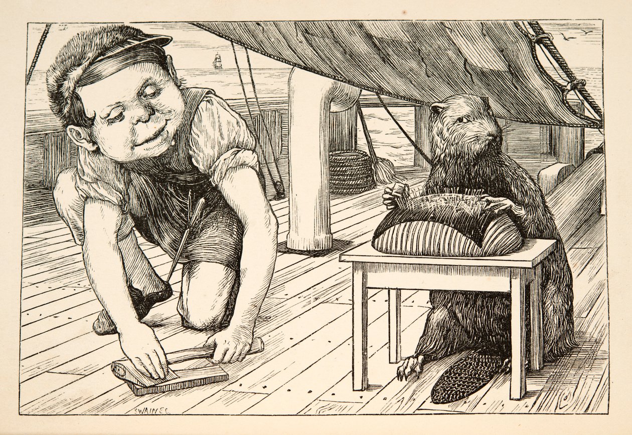 De bever bleef de andere kant op kijken, pub. 1876 door Henry Holiday