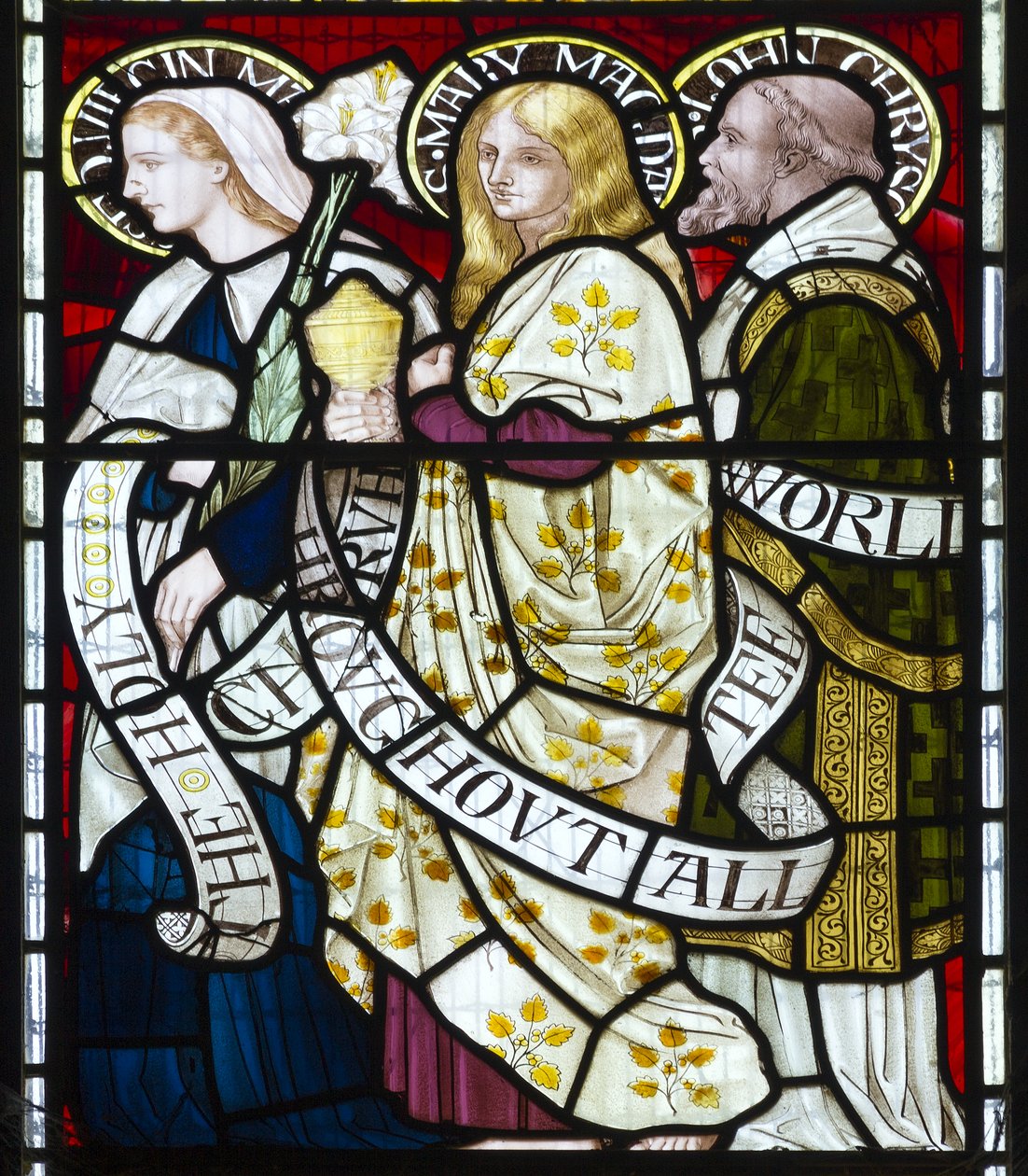 De Maagd Maria, Maria Magdalena, Sint Johannes door Henry Holiday