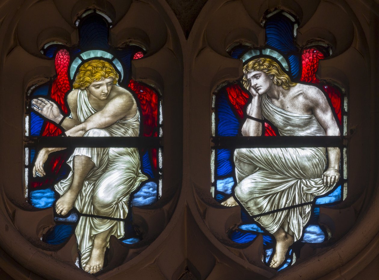 Westminster, St Margaret, James Powell & Sons, Henry Holiday, Tracery Angels, 1883 door Henry Holiday