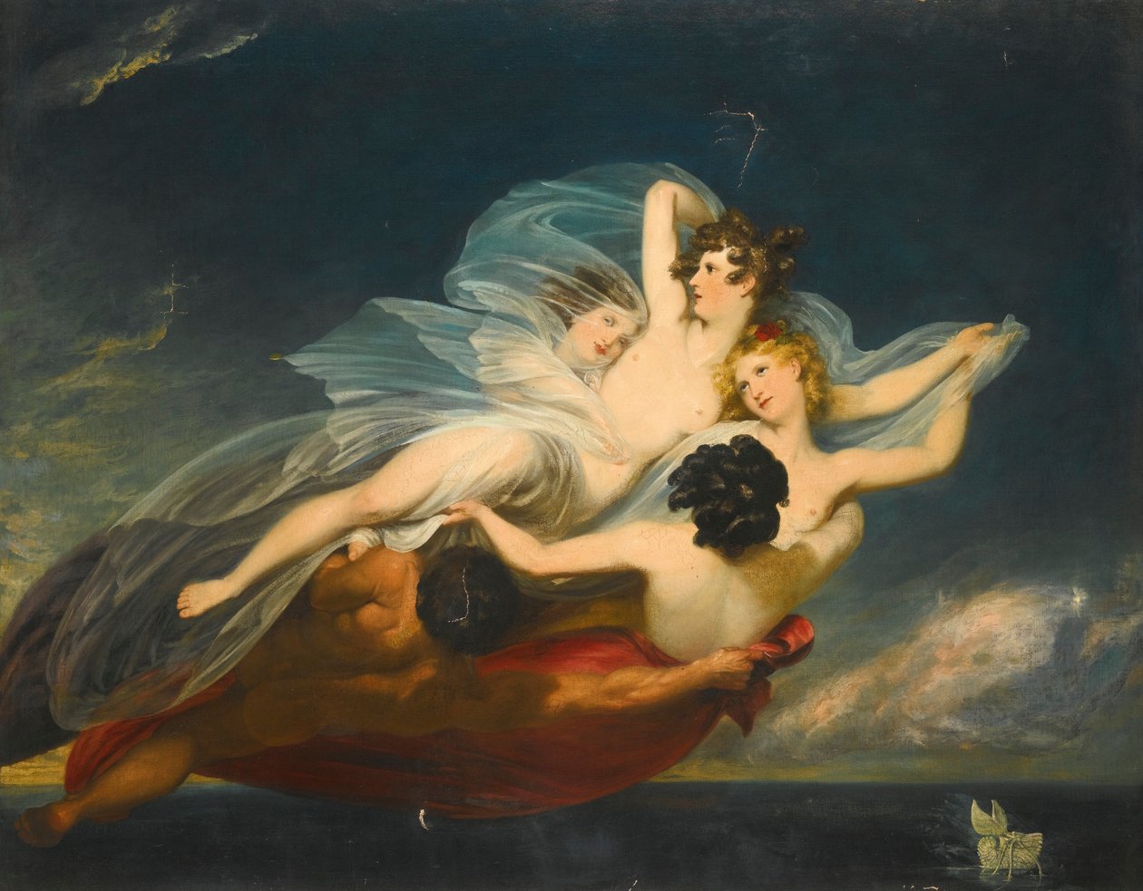 Hylas weggevoerd door nimfen door Henry Howard
