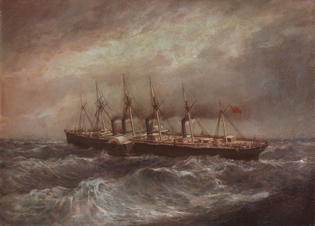 Het stoomschip 