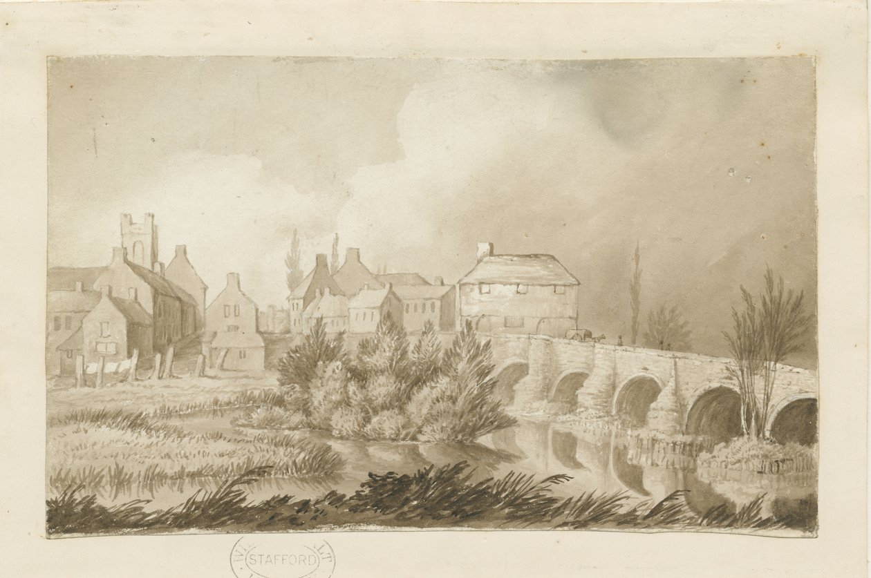 Burton-upon-Trent Brug en Stad door Henry James Noyes