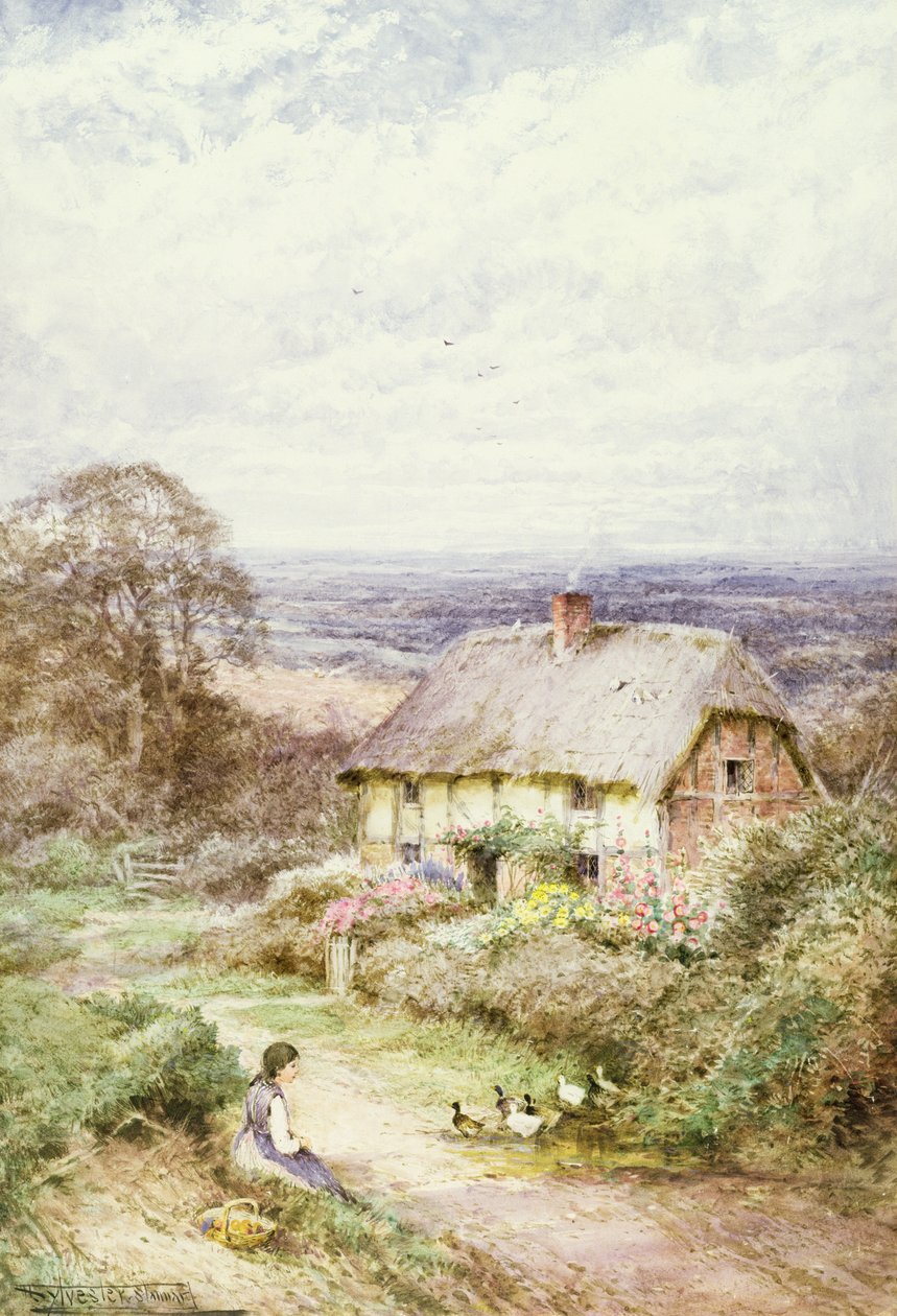 Het Rieten Huisje door Henry John Sylvester Stannard