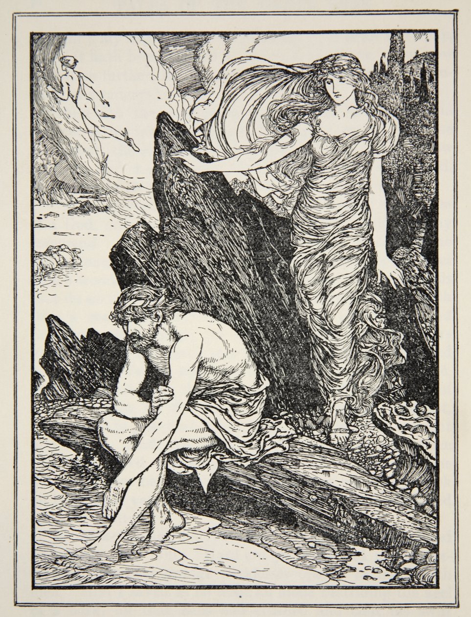 Calypso heeft medelijden met Odysseus, uit 