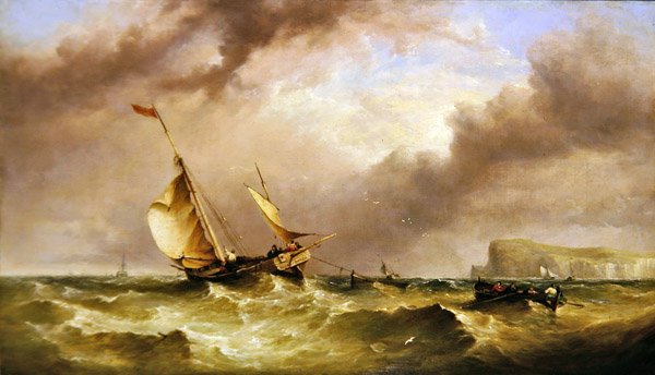 Schepen bij de Zuidelijke Voorland door Henry King Taylor