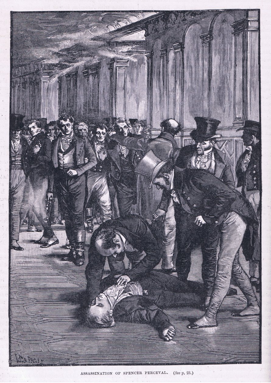 De moord op Spencer Perceval door Henry Marriott Paget